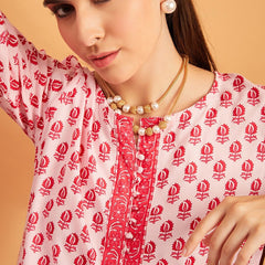 Floral Printed Straight Kurti