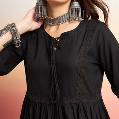 Embellished Lace Up Detail Top & Palazzo Co-Ords Set