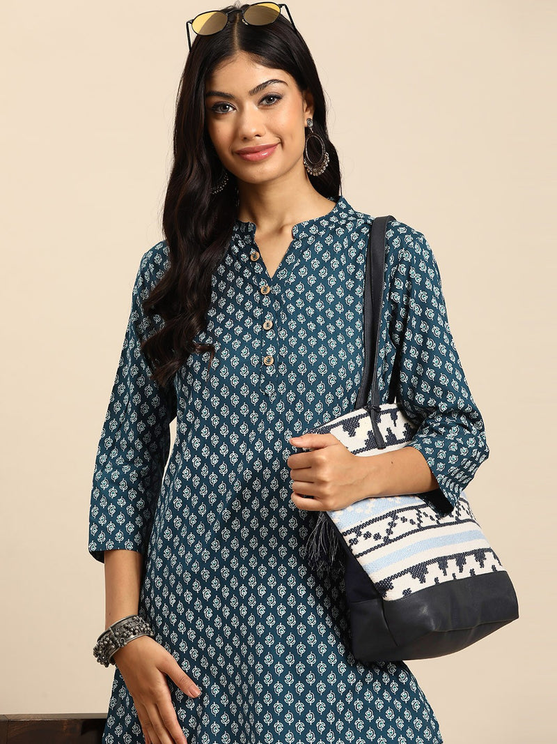 Floral Printed Straight Kurti