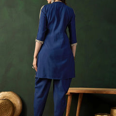 Embellished Mirror Work Tunic With Dhoti Pant Co-Ords