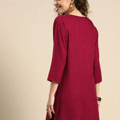Solid Straight Kurti