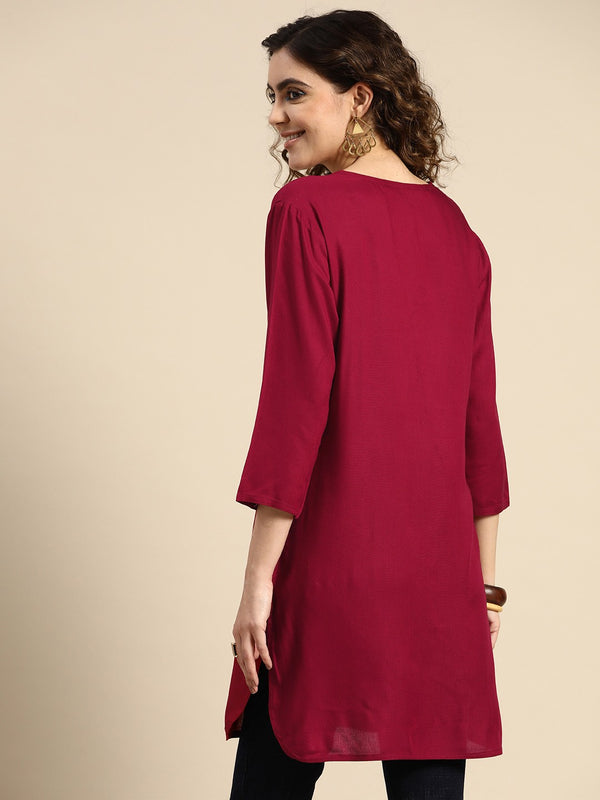 Solid Straight Kurti