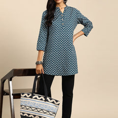 Floral Printed Straight Kurti