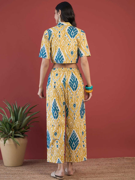 Ethnic Motifs Printed Top Jacket With Trousers