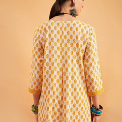 Floral Printed Straight Kurti
