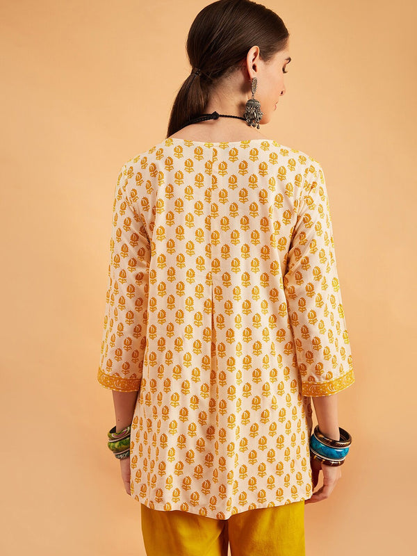 Floral Printed Straight Kurti