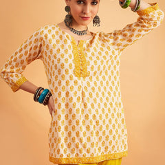Floral Printed Straight Kurti