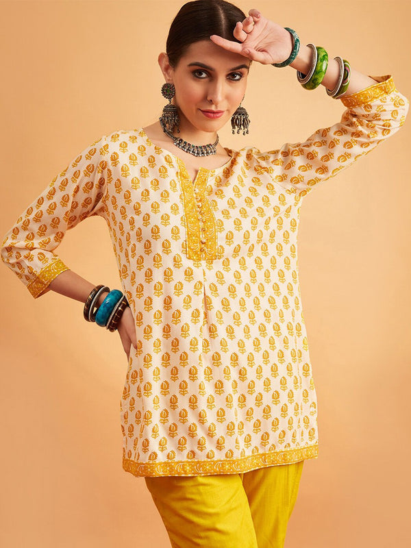 Floral Printed Straight Kurti