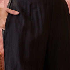 Fuchsia Embroidered Top With Jacket & Trouser Co-Ords
