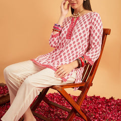 Floral Printed Straight Kurti