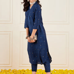 Ethnic Motifs Printed V-Neck Straight Kurta With Trouser