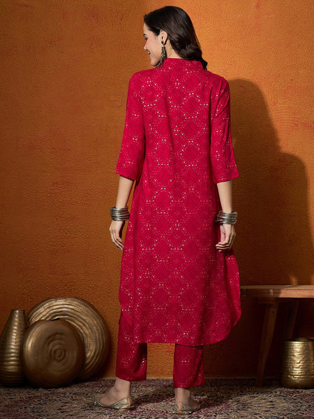 Women Printed Straight Kurta With Trouser