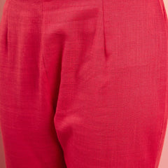 Pure Cotton V-Neck Pathani Kurta With Trousers