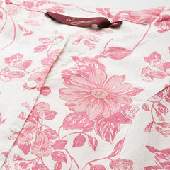 Floral Printed Cotton Slub Kurta