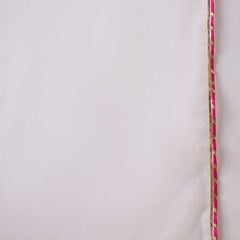 Off White Ethnic Motif Embroidered Straight Kurta With Trouser & Dupatta Kurta Set