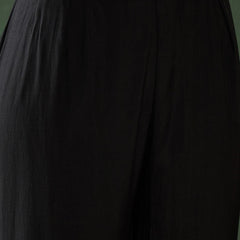 Embroidered  V-Neck Mirror work Kaftan With Trousers