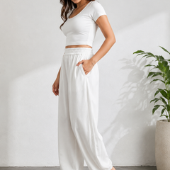 Linen Cotton Balloon Fit Trousers