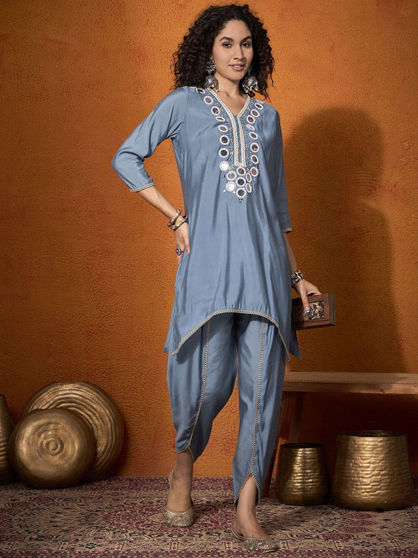 Embroidered Tunic With Trouser Co-Ords
