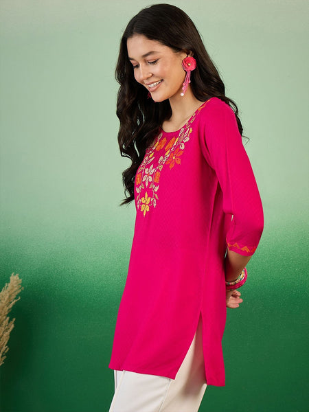 Embroidered Straight Kurtis