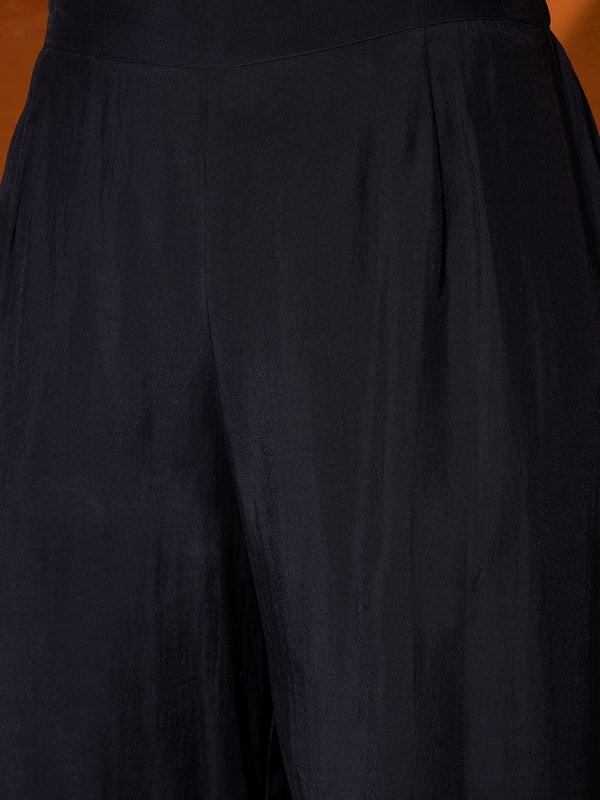 Floral Embroidered Regular A-Line Kurta with Palazzo