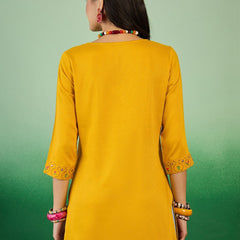 Embroidered Straight Kurtis