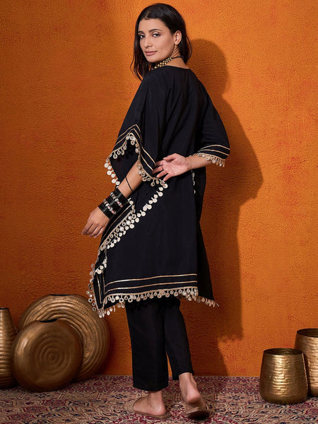 Embroidered Kurta With Trouser