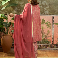 Ethnic Motif Print & Gota Work A-Line Kurta With Farsi Salwar & Dupatta Kurta Set
