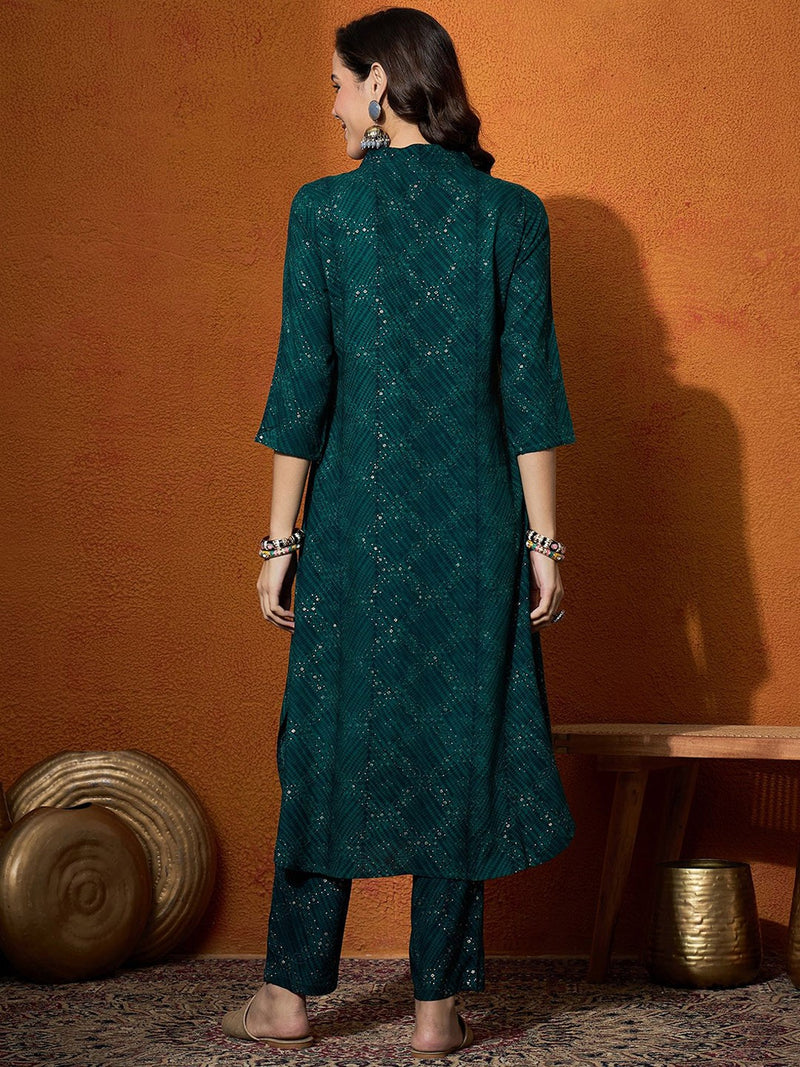 Women Printed Kurta With Trousers