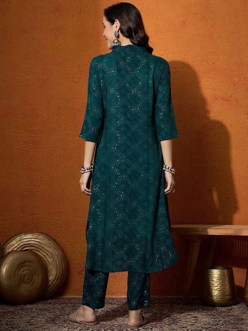 Women Printed Straight Kurta With Trouser