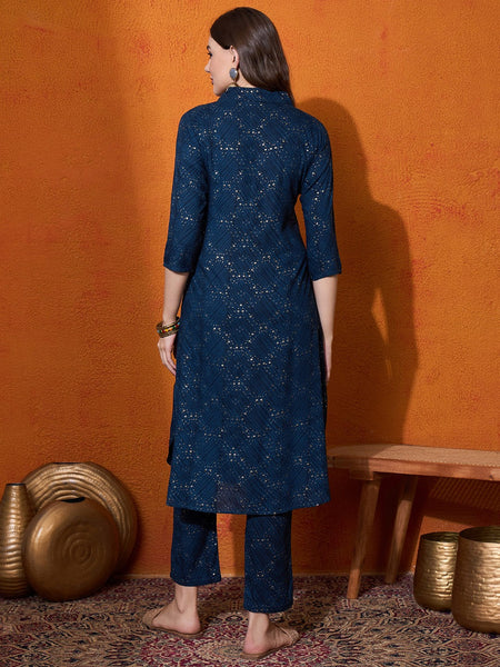 Women Printed Straight Kurta With Trouser