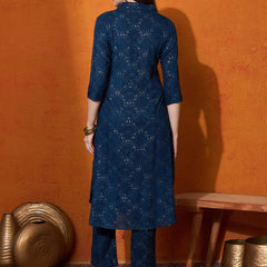 Women Printed Straight Kurta With Trouser