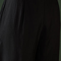 Geometric Embroidered & Mirror Work Kaftan Kurta With Trouser