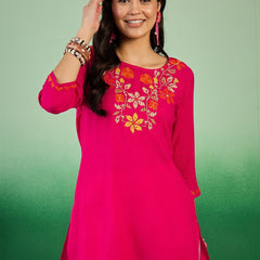 Embroidered Straight Kurtis