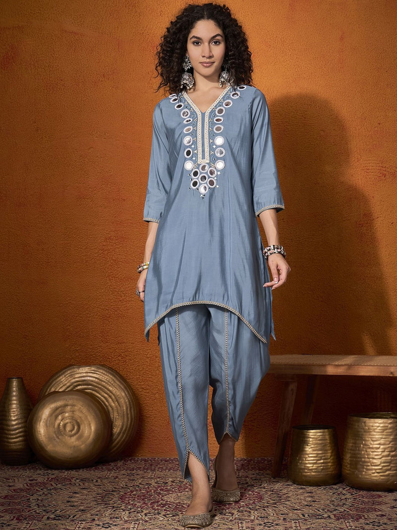 Embroidered Tunic With Trouser Co-Ords