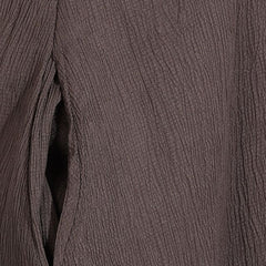 Brown Off-Shoulder A-Line Midi Dress