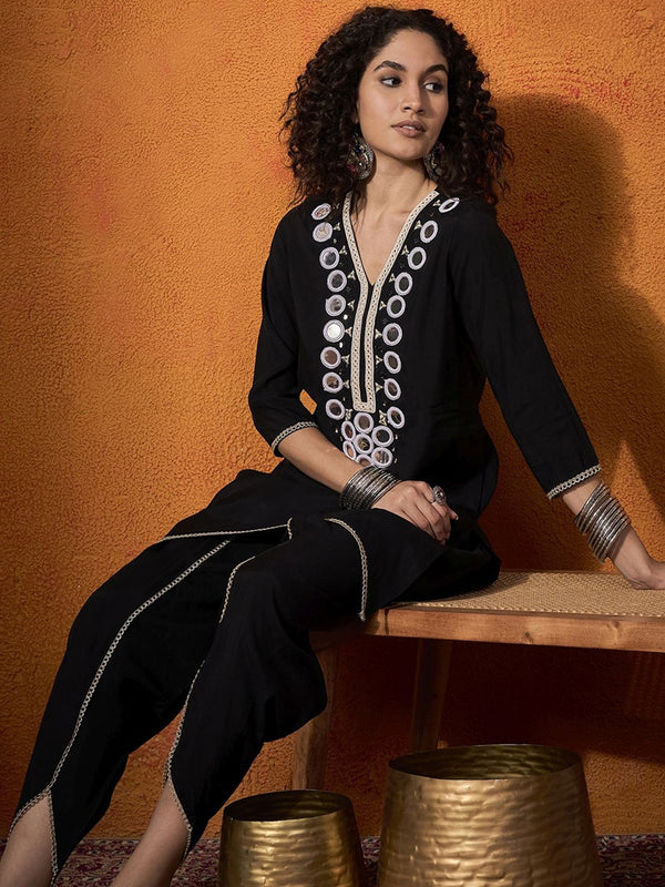 Embroidered Tunic With Trouser Co-Ords