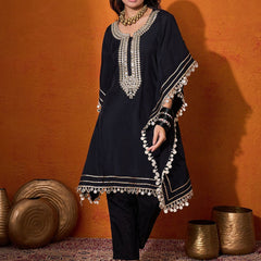 Embroidered Kurta With Trouser